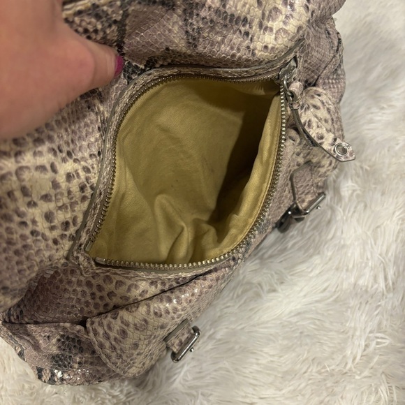 Cole Haan Snake Skin Bailey Roccia Shoulder Bag Purse - Picture 7 of 14
